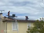 Toiture avec panneaux solaires